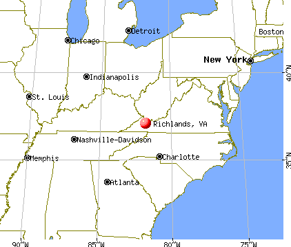 Richlands, Virginia map