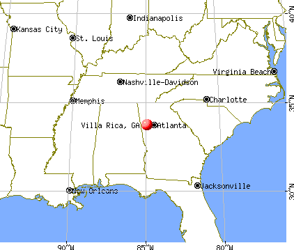 Villa Rica, Georgia map