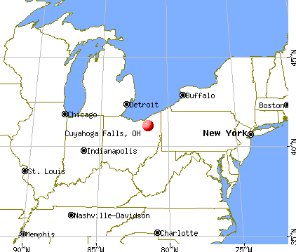 Cuyahoga Falls, Ohio map