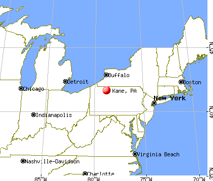 Kane, Pennsylvania map