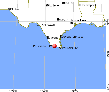 Palmview, Texas map