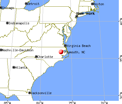 Plymouth, North Carolina map