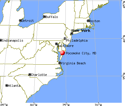 Pocomoke City, Maryland map