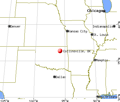 Collinsville, Oklahoma map