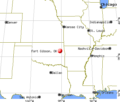 Fort Gibson, Oklahoma map