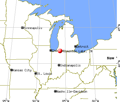 Simonton Lake, Indiana map