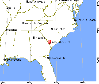 Allendale, South Carolina map