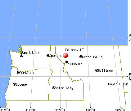 Polson, Montana map
