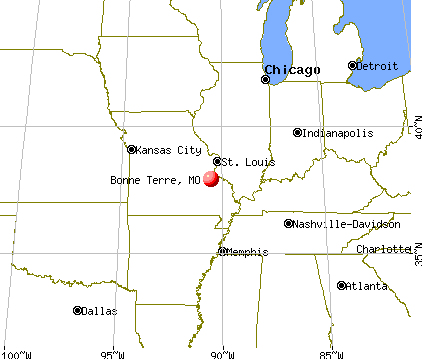 Bonne Terre, Missouri map