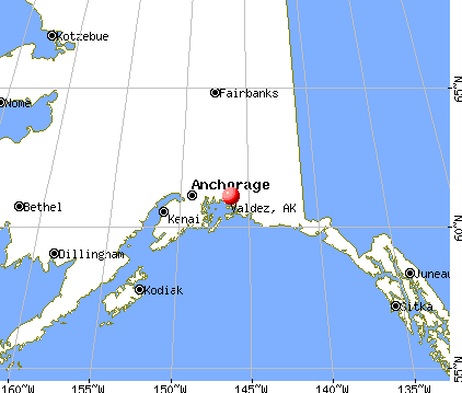 Valdez, Alaska map