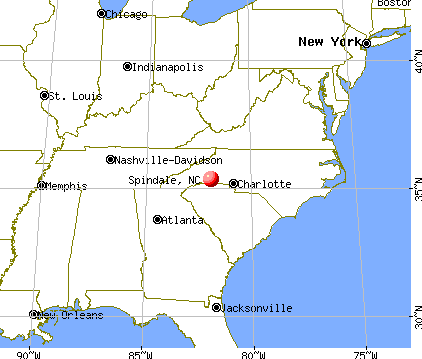 Spindale, North Carolina map