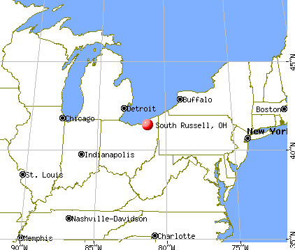South Russell, Ohio map