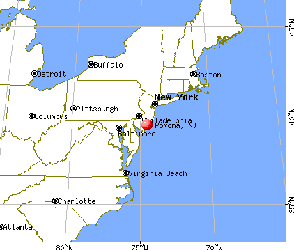 Pomona, New Jersey map