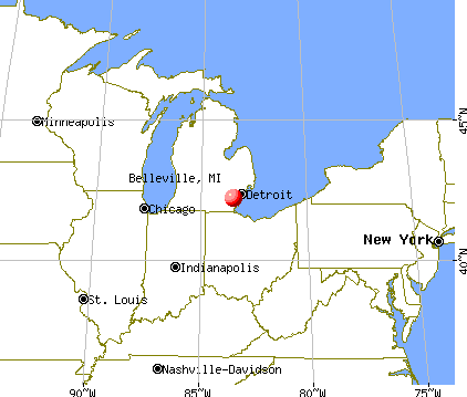 Belleville, Michigan map