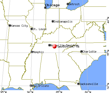 Smithville, Tennessee map