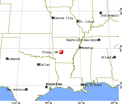 Piney, Arkansas map