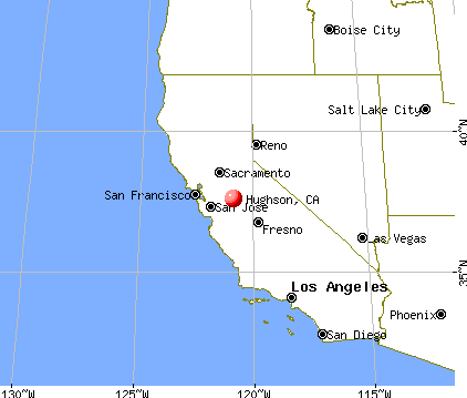 Hughson, California map