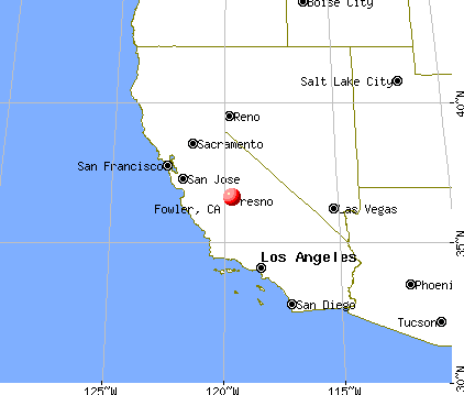 Fowler, California map