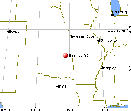 Nowata, Oklahoma map