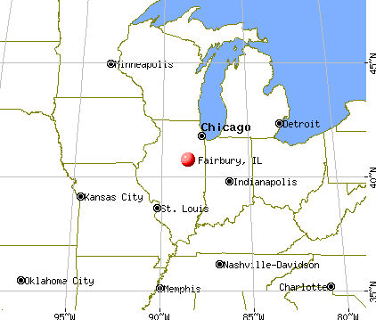Fairbury, Illinois map