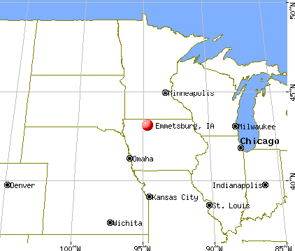 Emmetsburg, Iowa map