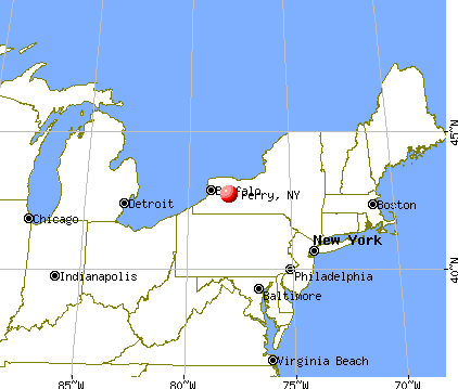 Perry, New York map