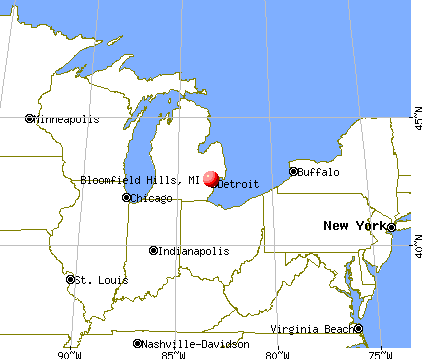 Bloomfield Hills, Michigan map