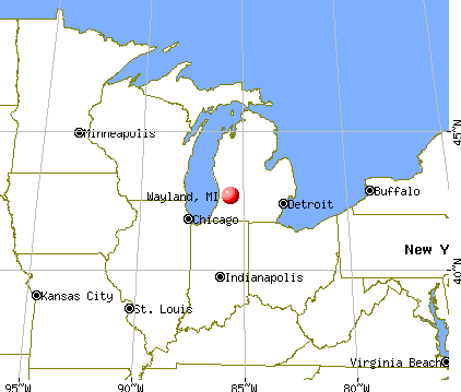 Wayland, Michigan map