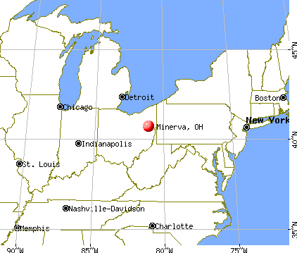 Minerva, Ohio map