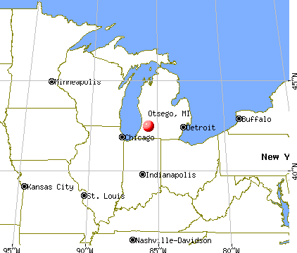 Otsego, Michigan map