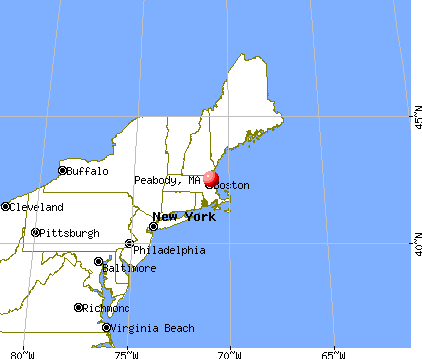 Peabody, Massachusetts map