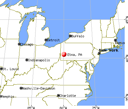 Etna, Pennsylvania map