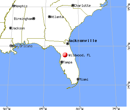 Wildwood, Florida map