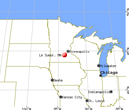 Le Sueur, Minnesota map