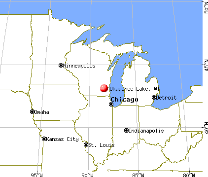 Okauchee Lake, Wisconsin map