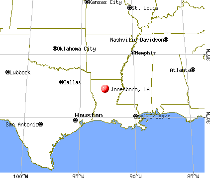 Jonesboro, Louisiana map