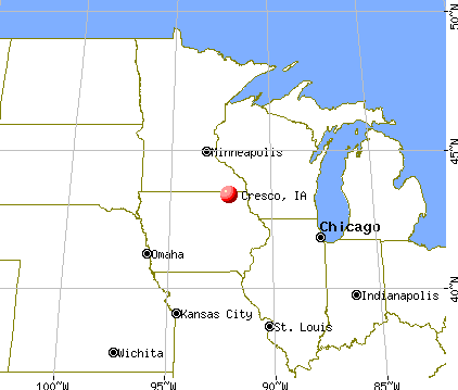 Cresco, Iowa map