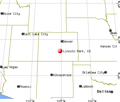 Lincoln Park, Colorado map