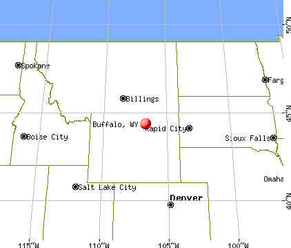 Buffalo, Wyoming map