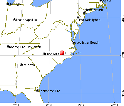 Elroy, North Carolina map
