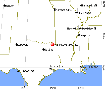 Clarksville, Texas map