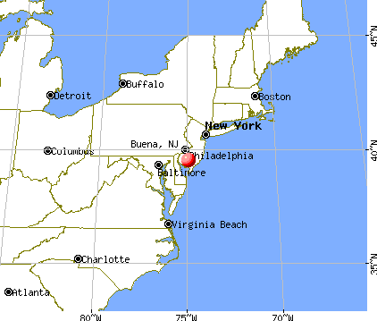 Buena, New Jersey map