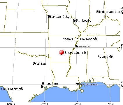 Sheridan, Arkansas map