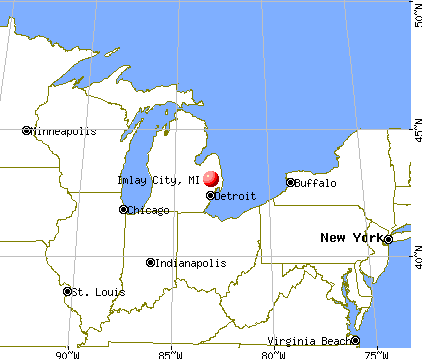 Imlay City, Michigan map