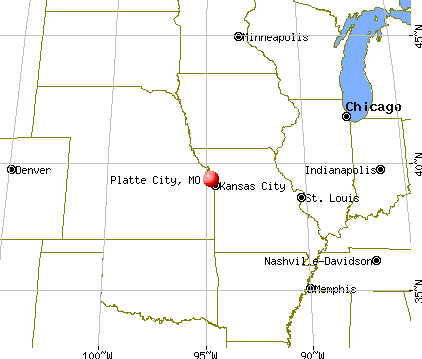 Platte City, Missouri map