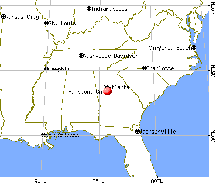 Hampton, Georgia map