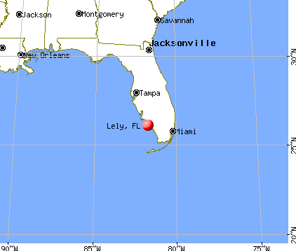 Lely, Florida map