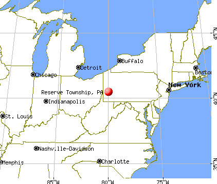 Reserve Township, Pennsylvania map