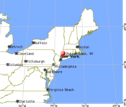 Putnam Lake, New York map