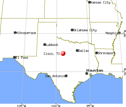 Cisco, Texas map